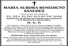 María Aurora Benedicto Sánchez